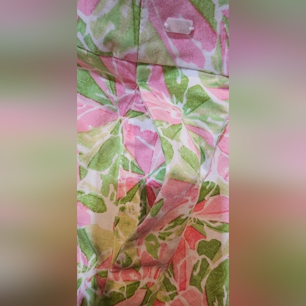Liz Claiborne - Lizgolf Floral Golf Tennis Athleisure Pink/Green Skirt/ Skort - Picture 4 of 9